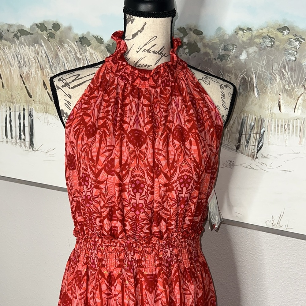 Taylor Women's Floral Printed Mock-Neck Dress Sz 8 🧡 - Picture 3 of 12